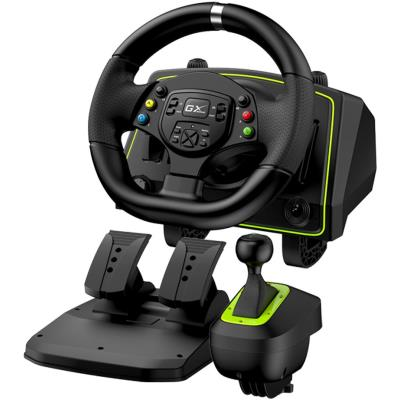 Volante con Pedales Genius RS2 Speedmaster X2 | Compatible PC | Xbox | PlayStation | Retroalimentación de Vibración | Diseño Ergonómico