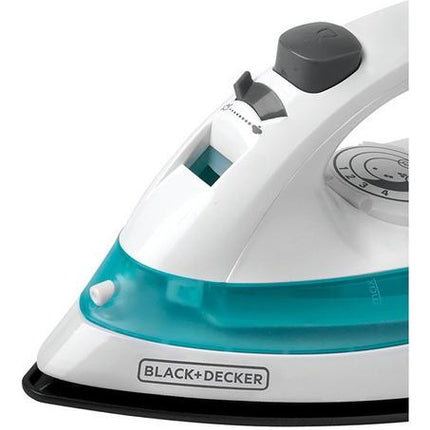 Plancha de Vapor Black+Decker IRBD100 | 1100 W | Suela Antiadherente | Golpe y Spray | Selector de Tela