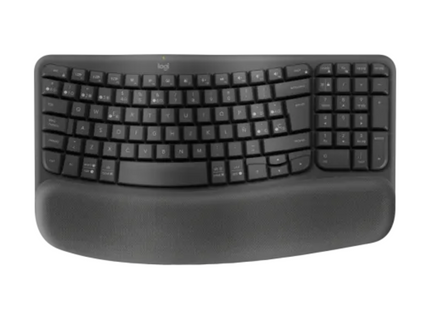 Teclado Logitech Ergo Wave Keys | Inalámbrico | Bluetooth | Diseño Ergonómico | Español