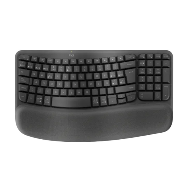 Teclado Logitech Ergo Wave Keys | Inalámbrico | Bluetooth | Diseño Ergonómico | Español