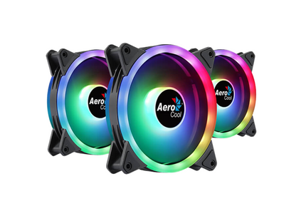 Abanico AeroCool Duo 12 Pro | 3 Ventiladores ARGB Pro | 120mm | Concentrador de Control RGB | Control Remoto
