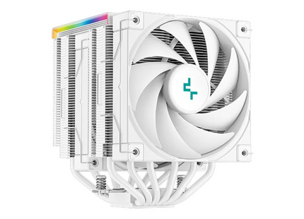 Abanico DeepCool AK620 WH | 120mm FDB | Doble Ventilador | CPU Silencioso | Blanco