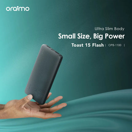 Power Bank Oraimo Toast 15 Flash | 10000mAh | 15W | 3 Puertos | OPB-1100D