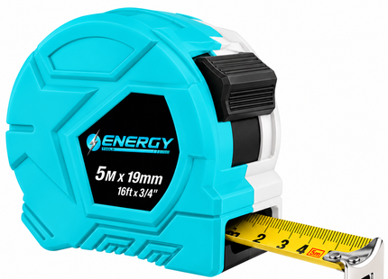 Energy Cinta Métrica 5 m x 19 mm Caja de 12 Unidades, MT519 MP