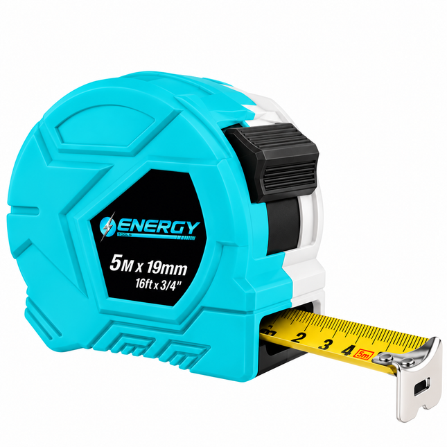 Energy Cinta Métrica 5 m x 19 mm Caja de 12 Unidades, MT519 MP