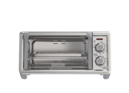 Horno Tostador Black+Decker TO4130‑1SDLA | 30 L (4 rebanadas) | 1150 W | 5 Funciones | Convección Natural Eventoast™ | Inox