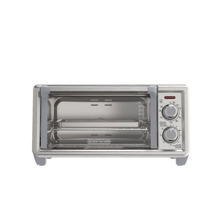Horno Tostador Black+Decker TO4130‑1SDLA | 30 L (4 rebanadas) | 1150 W | 5 Funciones | Convección Natural Eventoast™ | Inox
