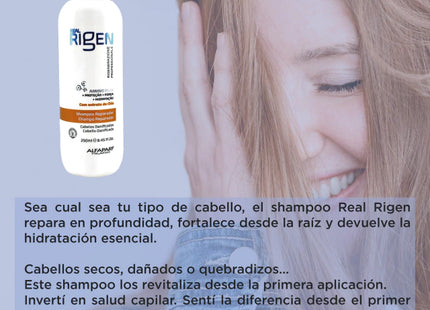 Alfaparf Milano Real Rigen Repair Shampoo Reparador 250 ml para Cabello Dañado