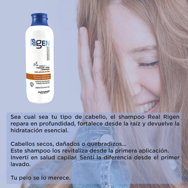 Alfaparf Milano Real Rigen Repair Shampoo Reparador 250 ml para Cabello Dañado