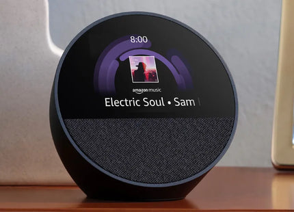 Amazon Echo Spot 2024 | Reloj Inteligente con Alexa | Alarma | Pantalla LED