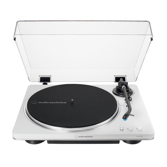 Audio-Technica Tocadiscos Automático Blanco/Plata, AT-LP70X