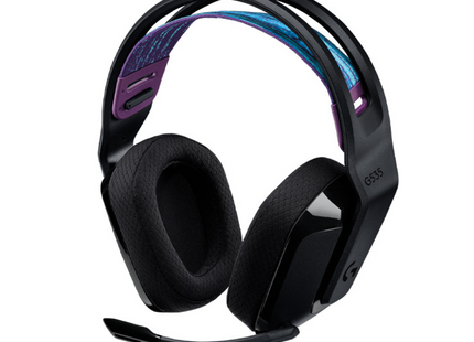Headset Logitech G535 LIGHTSPEED inalámbrico negro vista frontal completa