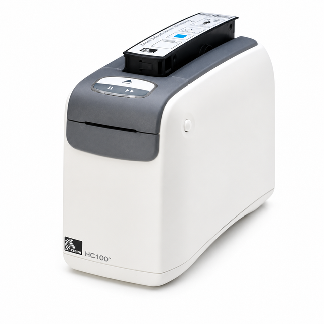 Zebra HC100 Impresora Térmica Directa de Pulseras 300 dpi USB y Serial