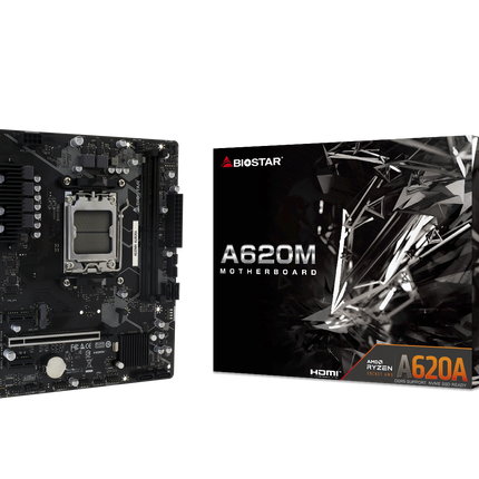 Tarjeta Madre BIOSTAR A620MH AURORA DDR5 | Micro ATX | AM5 | DDR5 hasta 6000+ MHz | PCIe 4.0