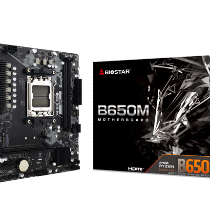 Tarjeta Madre BIOSTAR B650MT DDR5 | Micro ATX | AM5 | DDR5 hasta 6400+ MHz | PCIe 4.0