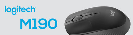 Mouse Logitech M190 | Inalámbrico con Receptor USB | Diseño Ergonómico