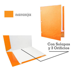 Barrilito Fólderes Carta Naranja 12 unidades, CNC2