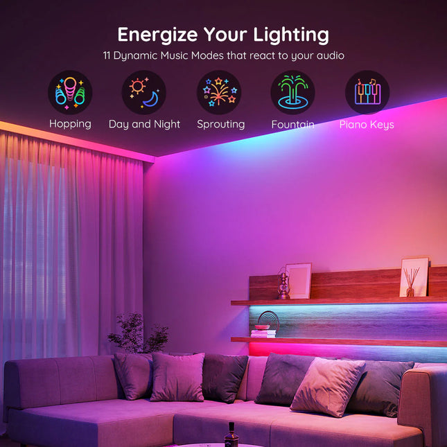 Luces Govee Basic WiFi RGBIC + Bluetooth LED Strip 10M H618C | Iluminación Personalizable | Control por App y Voz