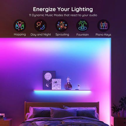 Luces Govee Basic WiFi RGBIC + Bluetooth LED Strip 10M H618C | Iluminación Personalizable | Control por App y Voz