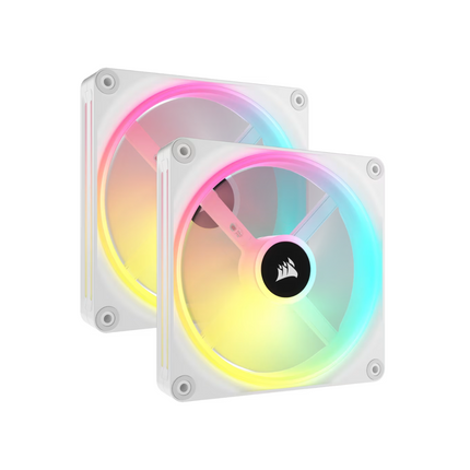 Abanico Corsair QX140 140mm RGB PWM | iCUE | Hub Incluido | Blanco | CO-9051008-WW