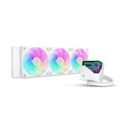 Enfriamiento Líquido DeepCool LT360 WH ARGB | 360mm | 3 en 1 | Blanco