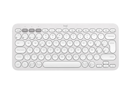 Teclado Logitech Pebble Keys 2 K380S compacto inalámbrico vista frontal completa