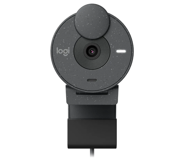 Cámara web Logitech Brio 300 Full HD color graphite vista frontal completa
