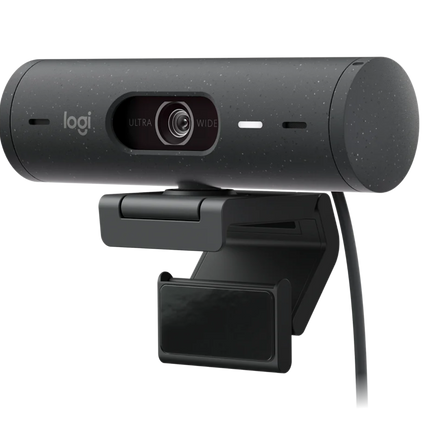 Cámara Web Logitech BRIO 500 | Full HD | Micrófono Estéreo | USB-C | Autoenfoque | Corrección de Iluminación