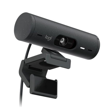 Cámara Web Logitech BRIO 500 | Full HD | Micrófono Estéreo | USB-C | Autoenfoque | Corrección de Iluminación