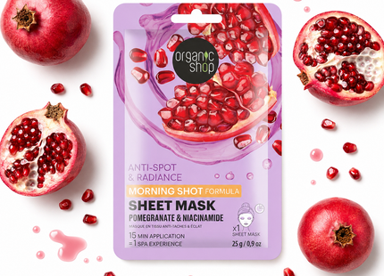 Organic Shop Mascarilla facial granada y niacinamida 1 pieza