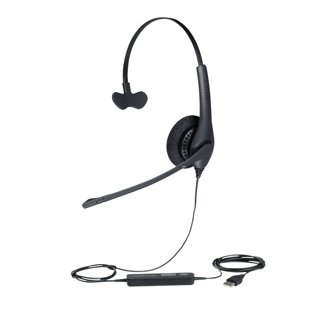Jabra Biz 1500 Mono Headset Alámbrico USB-A con Micrófono de Cancelación de Ruido