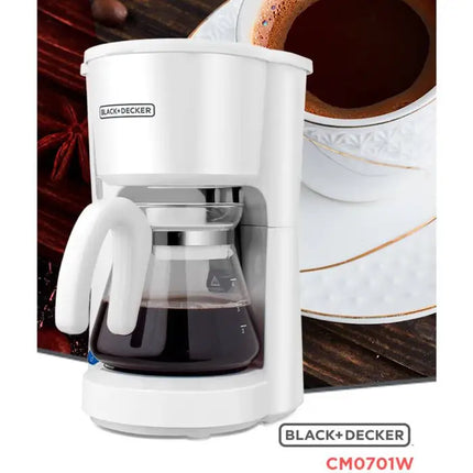 Cafetera Black+Decker CM0701W | 5 Tazas | 650 W | Filtro Permanente | Sneak‑A‑Cup™