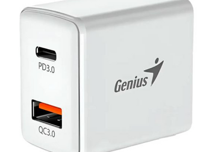 Cargador de Pared Genius RS2 PD-20AC | 20W | USB-C PD3.0 | USB-A QC3.0
