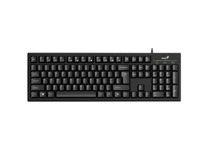 Teclado Genius Smart KB-100 negro con conexión USB vista frontal completa