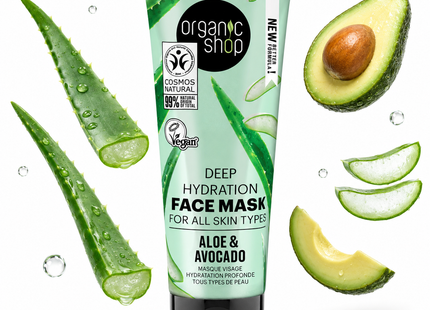 Organic Shop Mascarilla hidratante aloe y aguacate 75ml