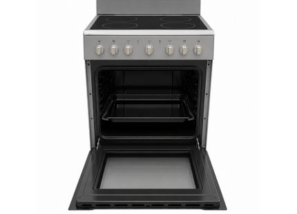 GRS 24VMS Cocina Eléctrica Vitrocerámica de 24" con 4 Discos y Horno Gris