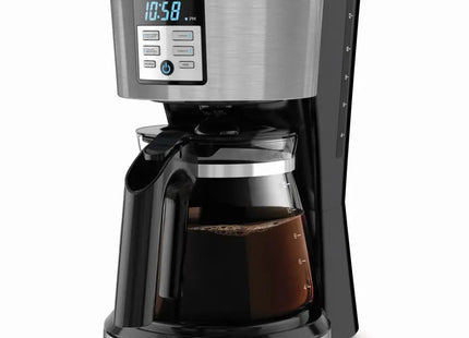 Cafetera Black+Decker CM1331S‑LA | 12 Tazas | 975 W | Digital Programable 24 h | Vortex™ | Acero Inoxidable