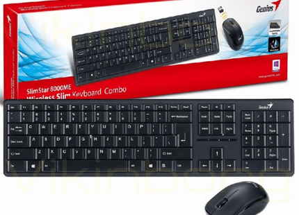 Teclado y Mouse SlimStar 8000SE Inalámbrico | Receptor USB | Español | Diseño Slim