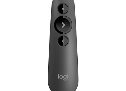 Puntero Logitech R500S presentador inalámbrico color grafito vista frontal