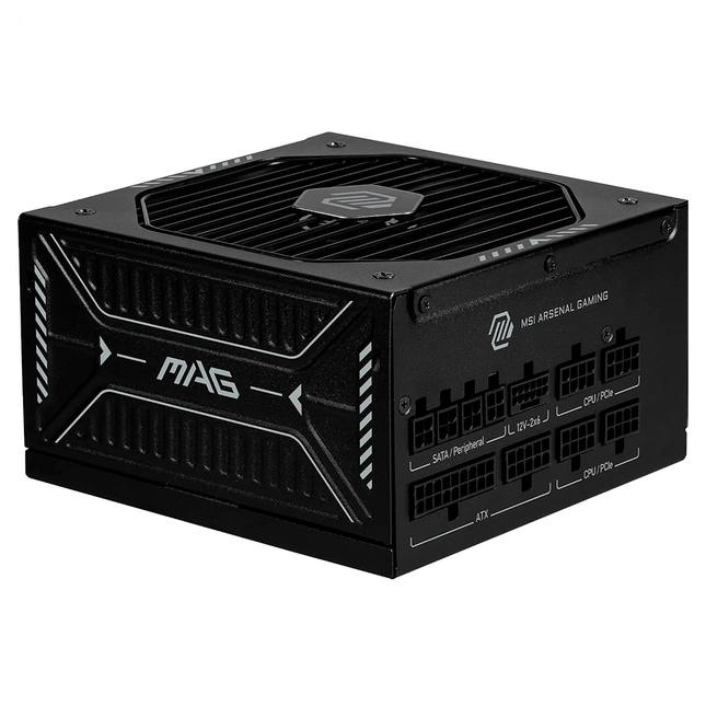 Fuente de Poder MSI MAG A1000GLS PCIE5 | 1000W | 80 Plus Gold | Full Modular | ATX