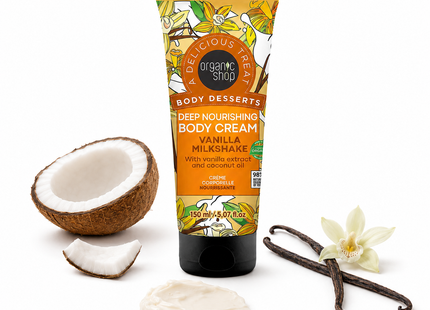 Organic Shop Crema corporal nutritiva vainilla 150 ml