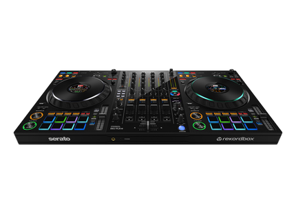 Pioneer DJ DDJ-FLX10 vista superior con anillo de jog multicolor