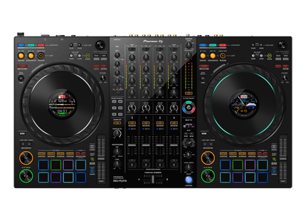 Pioneer DJ DDJ-FLX10 detalle de botones STEMS y pantalla On Jog Display