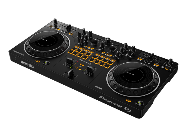 Pioneer DJ DDJ-REV1 vista frontal del controlador DJ de 2 canales