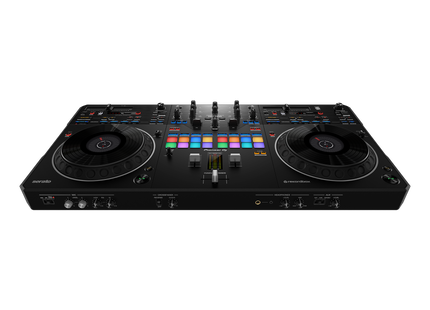 Pioneer DJ DDJ-REV5 vista superior con jog wheels grandes y MAGVEL FADER