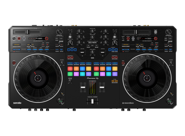 Pioneer DJ DDJ-REV5 detalle de botones de Stems y pads de performance