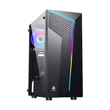 Case gamer Eagle Warrior CG10AARA001C con iluminación RGB encendida
