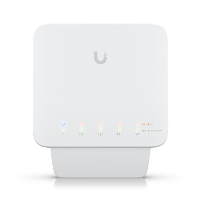 Ubiquiti UniFi Flex USW-Flex Switch 5 Puertos Gigabit con 4 PoE+ para Exterior