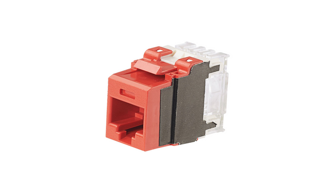 Panduit NK6X88MRD Jack Keystone RJ45 NetKey® Cat6A UTP 22-26 AWG Rojo