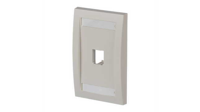 Panduit CFPE1IWY Placa Frontal Mini-Com® Ejecutiva de 1 Puerto, 1 Gang, Off White